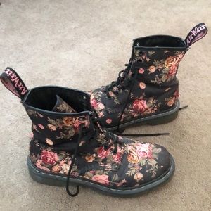 Dr. Marten’s floral canvas boots